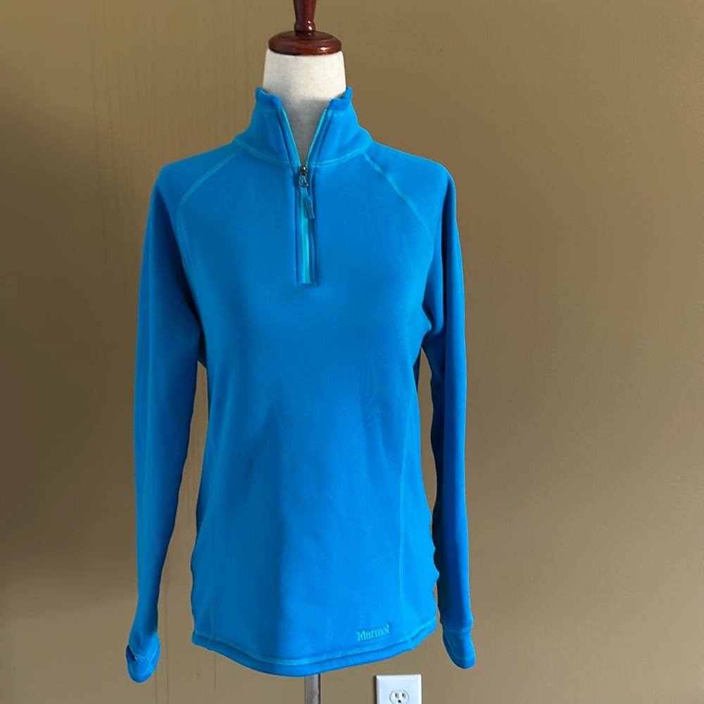 Marmot fleece 1/4 zip. Blue. Excellent condition. Size medium.